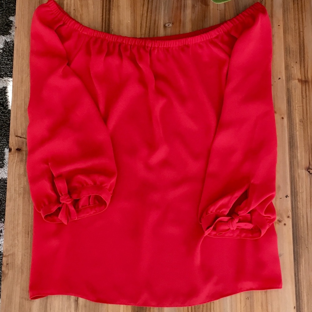 J. Crew Factory Off the Shoulder 3/4 Sleeve Top